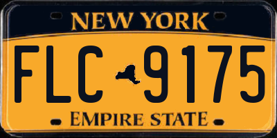 NY license plate FLC9175