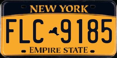 NY license plate FLC9185