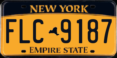 NY license plate FLC9187