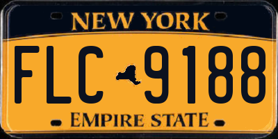 NY license plate FLC9188