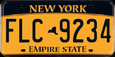 NY license plate FLC9234