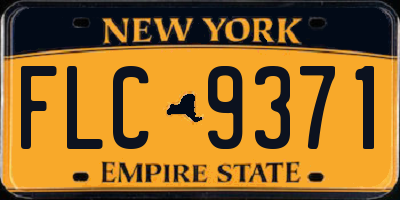NY license plate FLC9371
