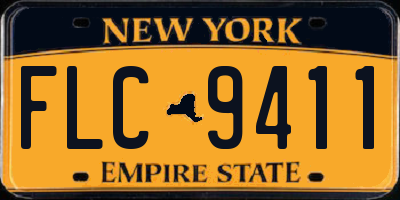 NY license plate FLC9411