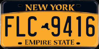 NY license plate FLC9416