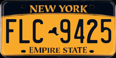 NY license plate FLC9425