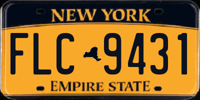 NY license plate FLC9431