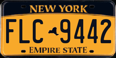 NY license plate FLC9442