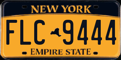 NY license plate FLC9444