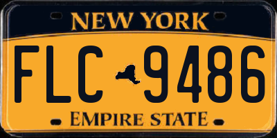 NY license plate FLC9486