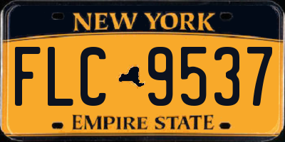 NY license plate FLC9537