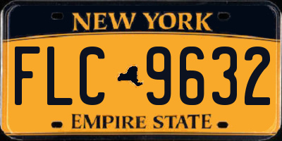 NY license plate FLC9632