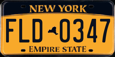 NY license plate FLD0347