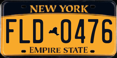 NY license plate FLD0476