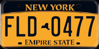 NY license plate FLD0477