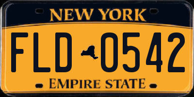 NY license plate FLD0542