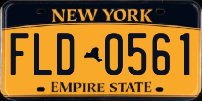 NY license plate FLD0561