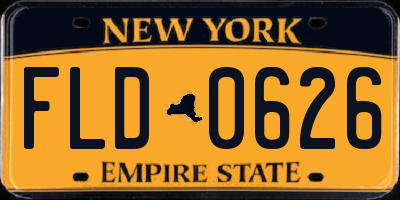 NY license plate FLD0626