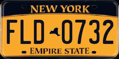 NY license plate FLD0732
