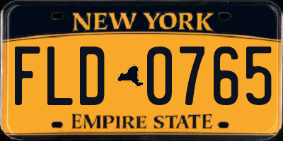 NY license plate FLD0765