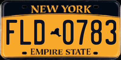 NY license plate FLD0783
