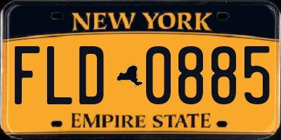 NY license plate FLD0885