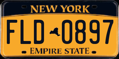 NY license plate FLD0897