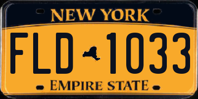 NY license plate FLD1033