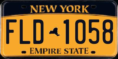 NY license plate FLD1058
