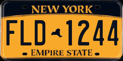 NY license plate FLD1244