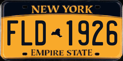 NY license plate FLD1926