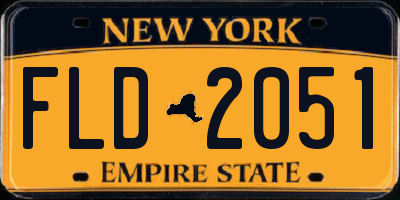 NY license plate FLD2051