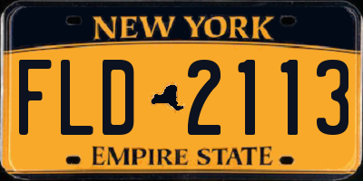 NY license plate FLD2113