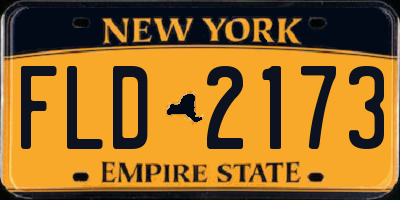 NY license plate FLD2173