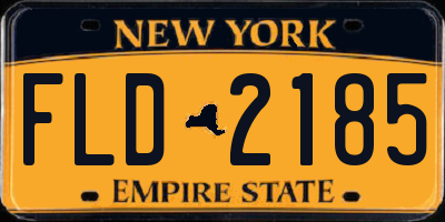 NY license plate FLD2185