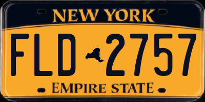 NY license plate FLD2757