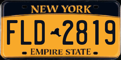 NY license plate FLD2819