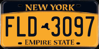 NY license plate FLD3097