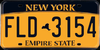 NY license plate FLD3154