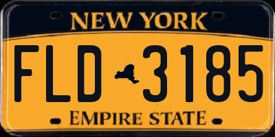 NY license plate FLD3185