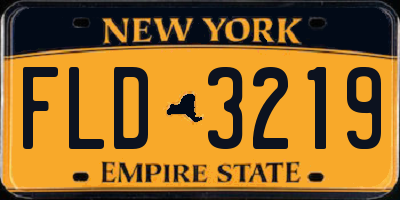NY license plate FLD3219