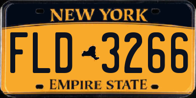 NY license plate FLD3266