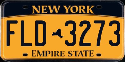 NY license plate FLD3273
