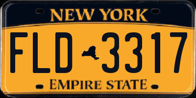 NY license plate FLD3317