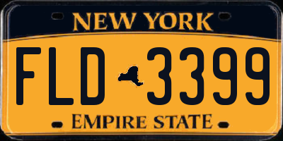 NY license plate FLD3399