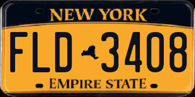 NY license plate FLD3408
