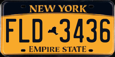 NY license plate FLD3436