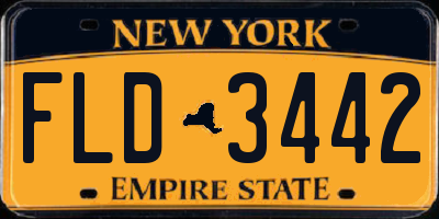 NY license plate FLD3442