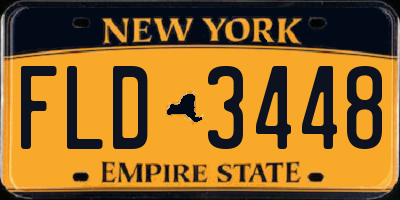 NY license plate FLD3448