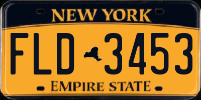 NY license plate FLD3453