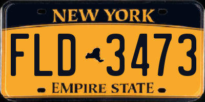 NY license plate FLD3473
